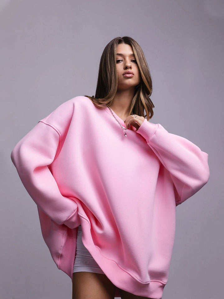 Kvindernes oversized sweatshirt med afslappet pasform og blødt for Stilla