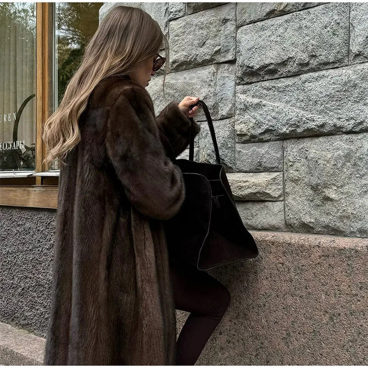 Kvinder Elegant Faux Fur Jakke Stilla