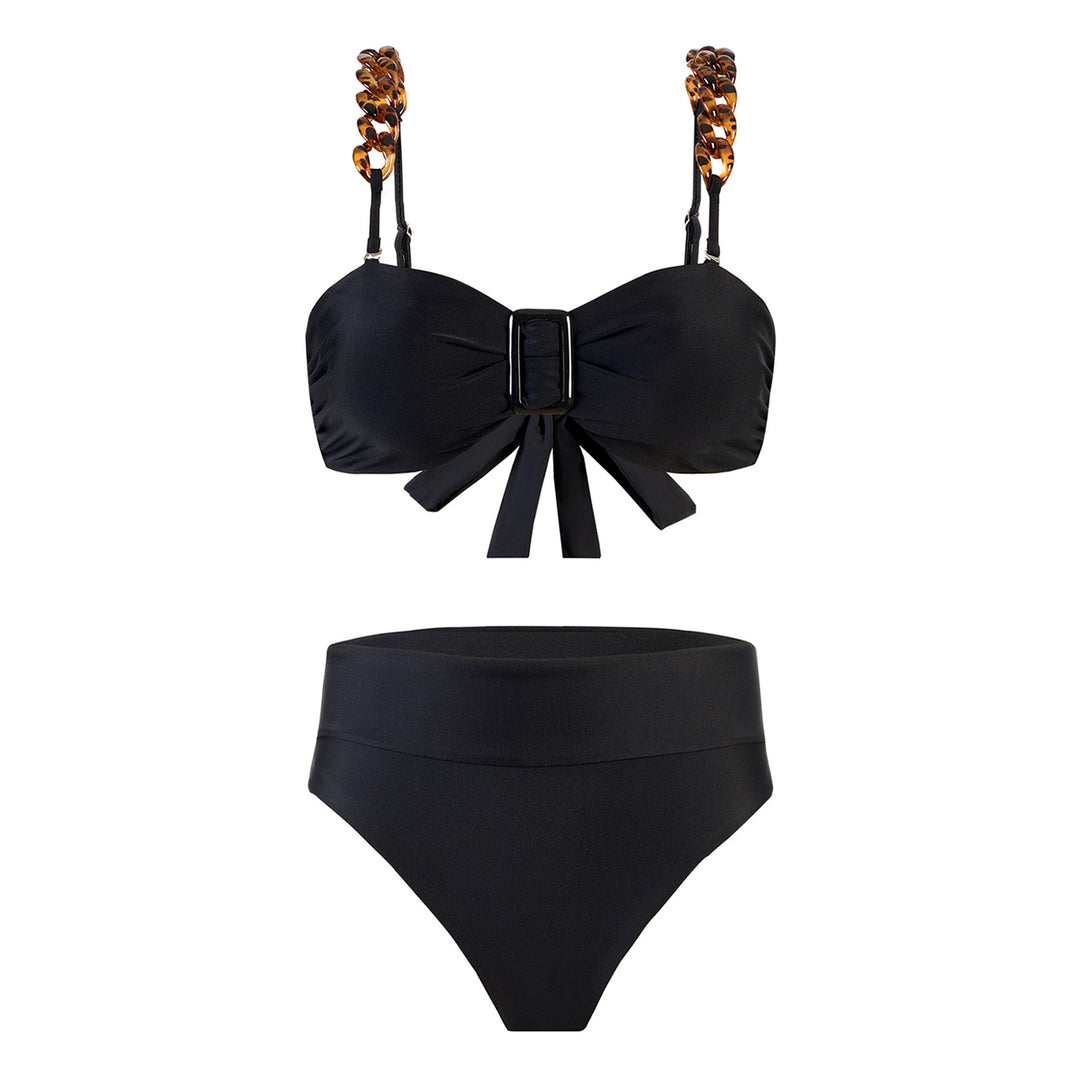 Dame Bikini-sæt med elegant snit og moderne indpakningsklud Stilla