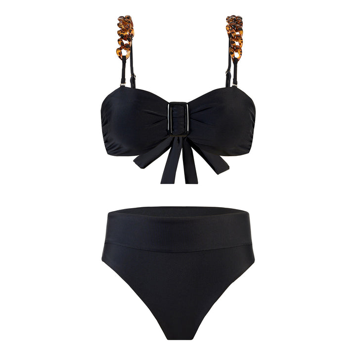 Dame Bikini-sæt med elegant snit og moderne indpakningsklud Stilla