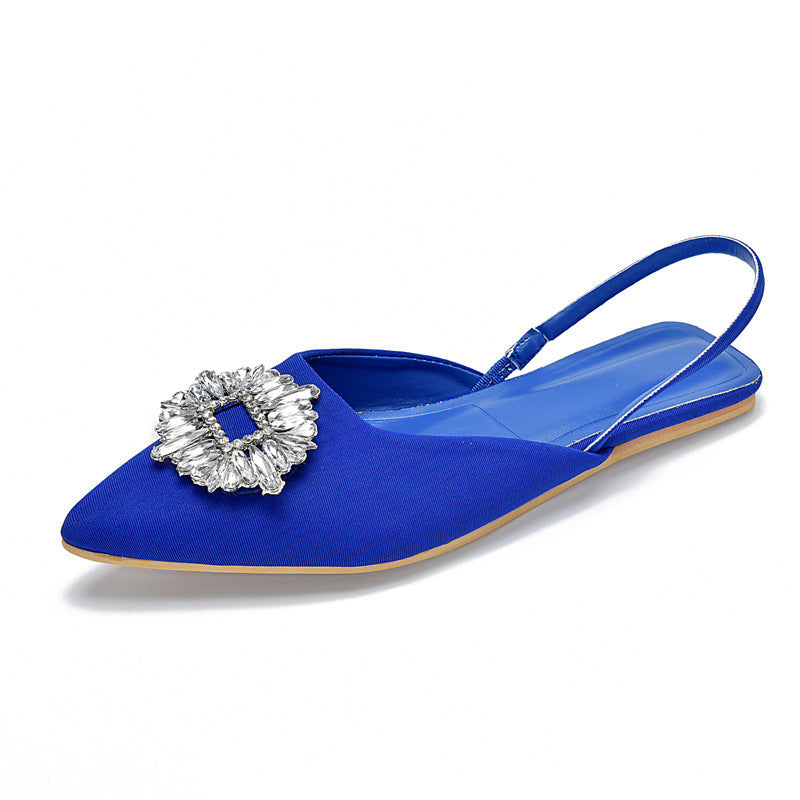 Dame Elegant Slingback-Ballerinaer med glitrende smykkedetalje Stilla