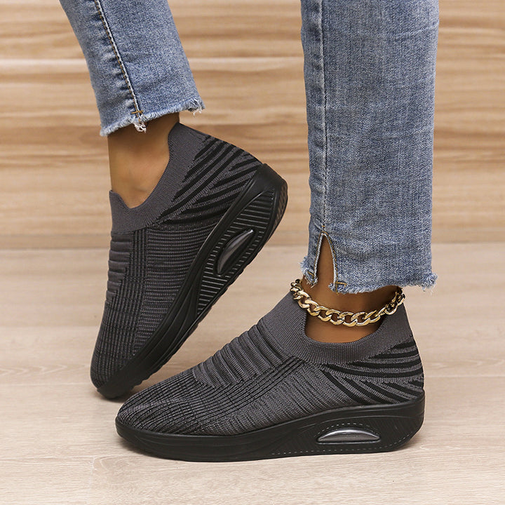 Dame Behagelige Slip-On Sneakers med åndbart overmateriale og stødabsorberende sål Stilla
