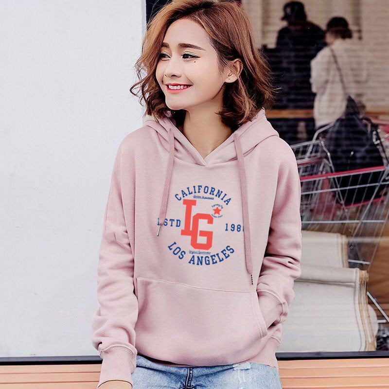 Kvinders hoodie med sporty California tryk Skovae