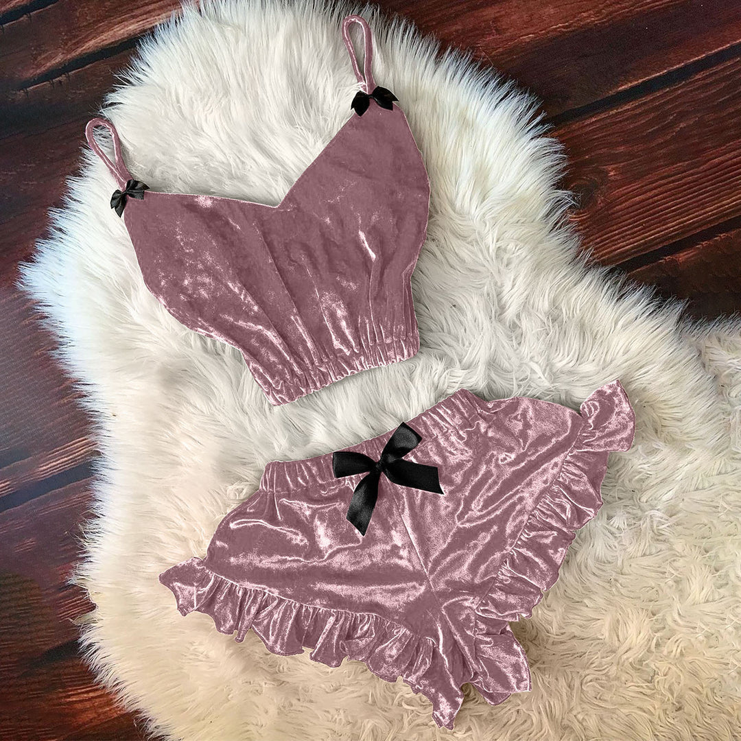 Dame Samt Loungewear Sæt Stilla