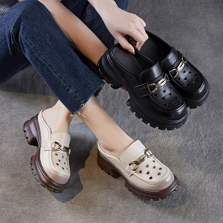 Dame Mode Slip-On Clogs med stilfulde hjerte-aussnit Stilla