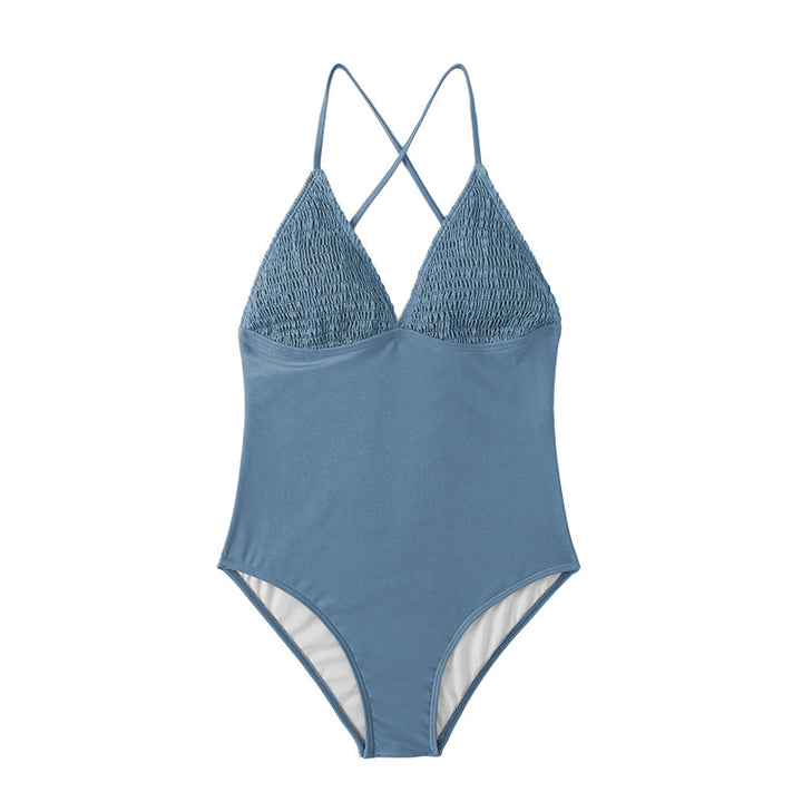 Dame éntre Badebadetøj med innovativt ruffle-design og højt skåret ben Skovae