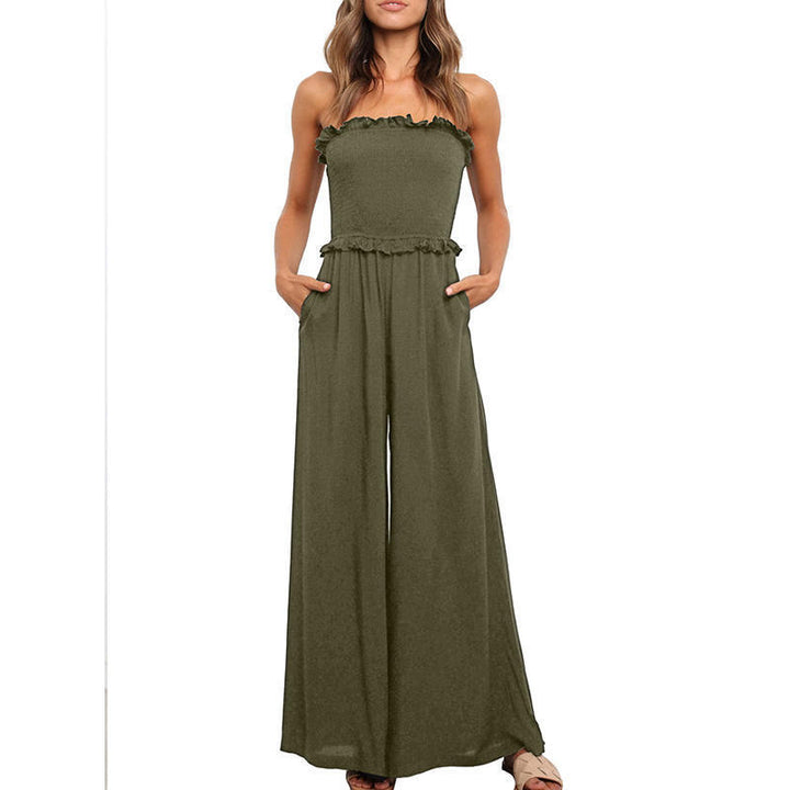Dame strapless bredbenet jumpsuit Stilla