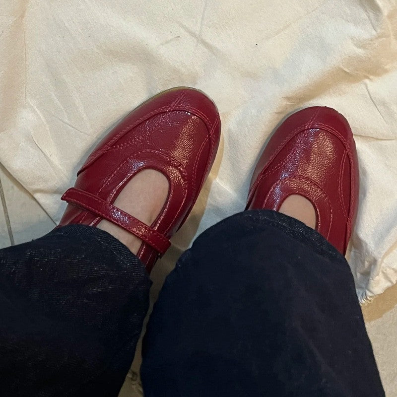 Dame justerbare remme Mary Jane Ballerinas Stilla