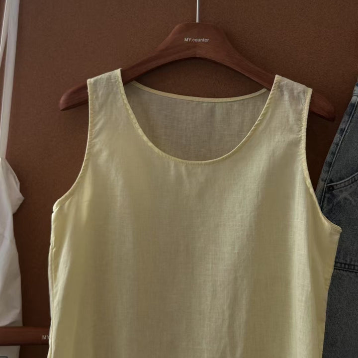 Femme Peplum Kant Ærmeløs Top Stilla