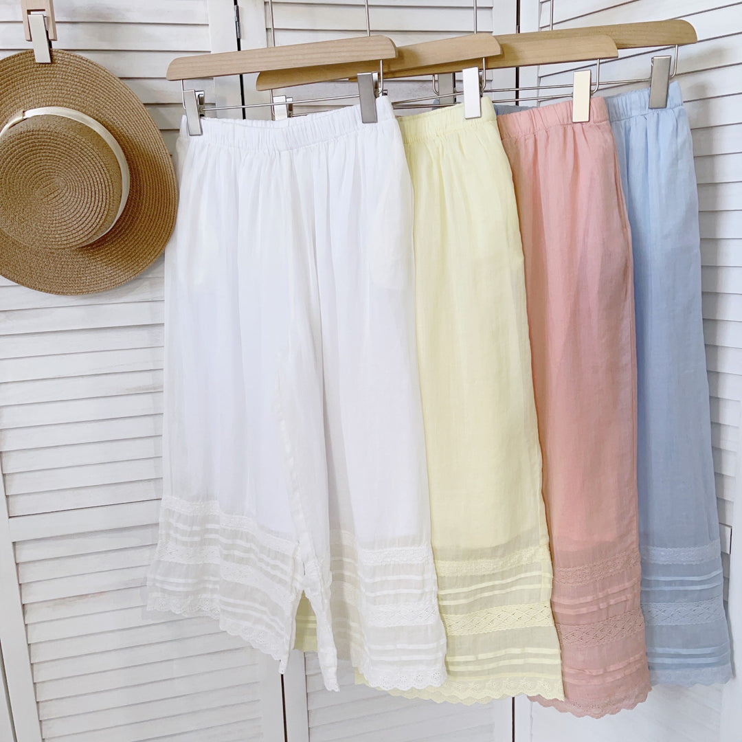 Femme Spidsbesatte Åndbare Culottes Stilla