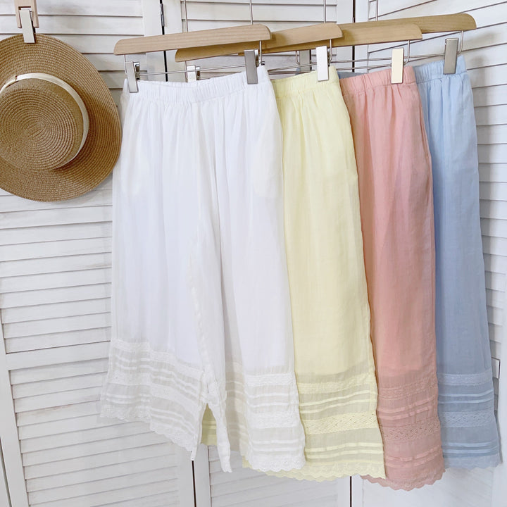 Femme Spidsbesatte Åndbare Culottes Stilla