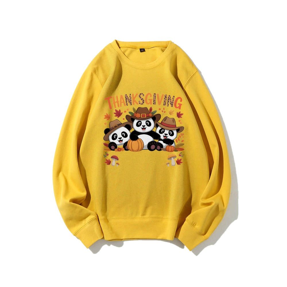 Kvinders sweatshirt med sjovt dyre design og efterårsmotív Stilla