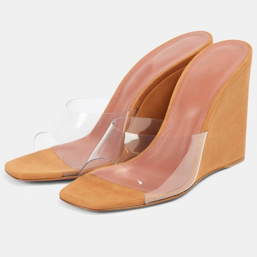 Femme Transparent kilehælsandaler  Stilla