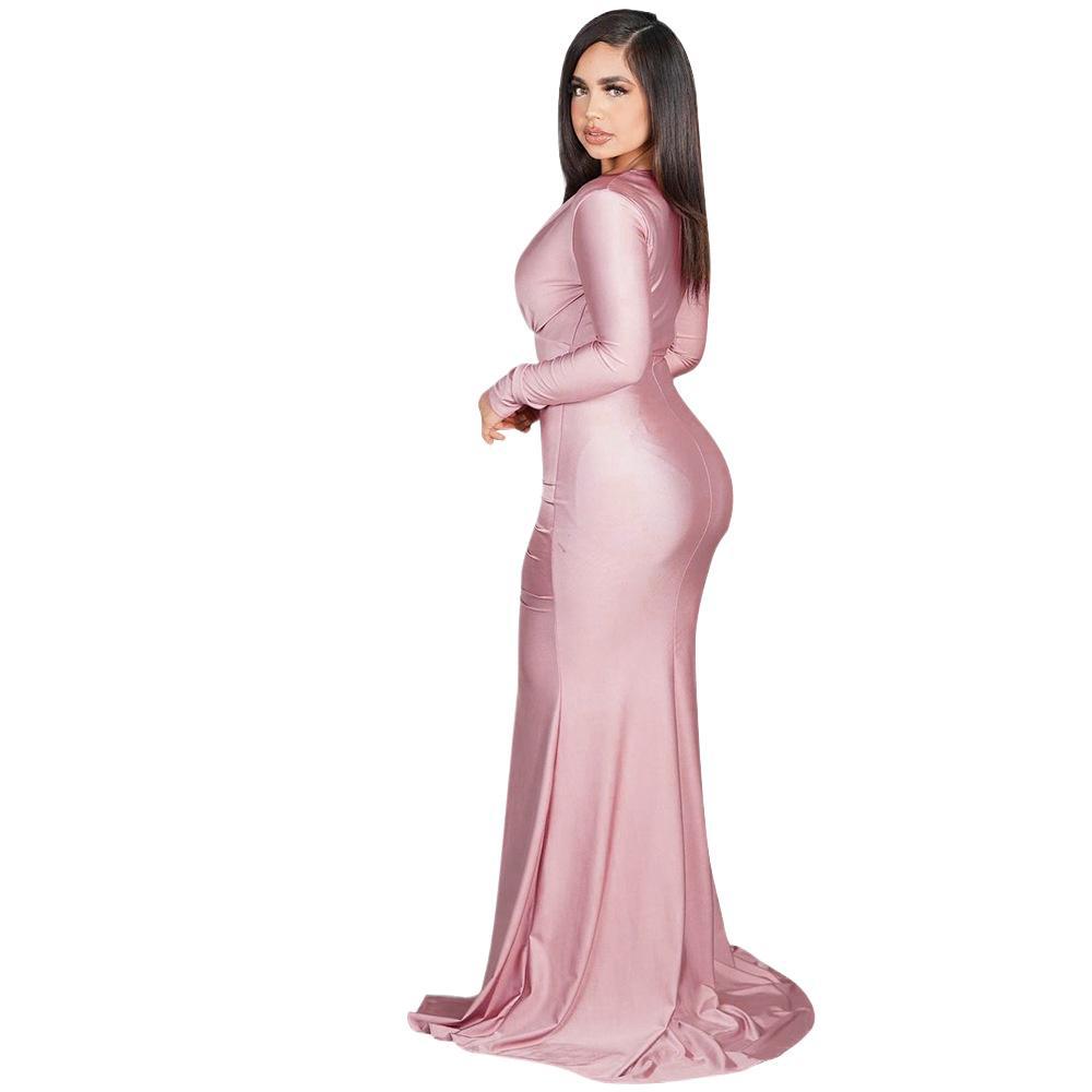 Dame High-Slit Ruffle Aftenkjole Stilla