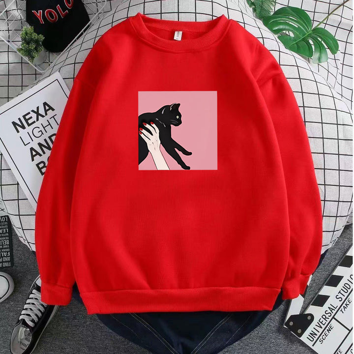Kvinders casual sweatshirt med kreativt dyredesign Skovae