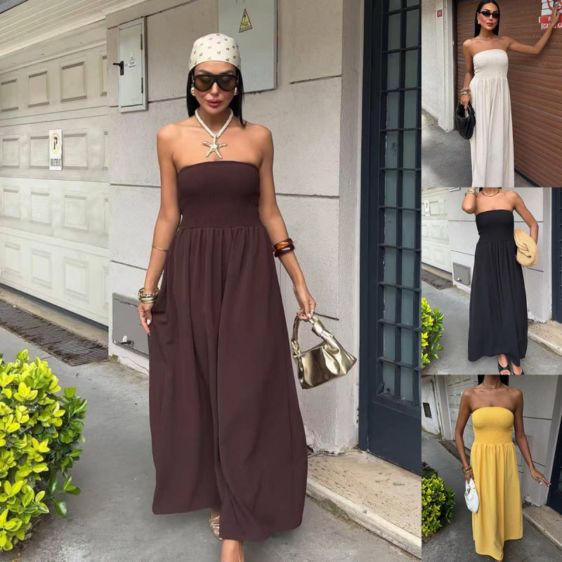 Dame strapless Maxi kjole Stilla