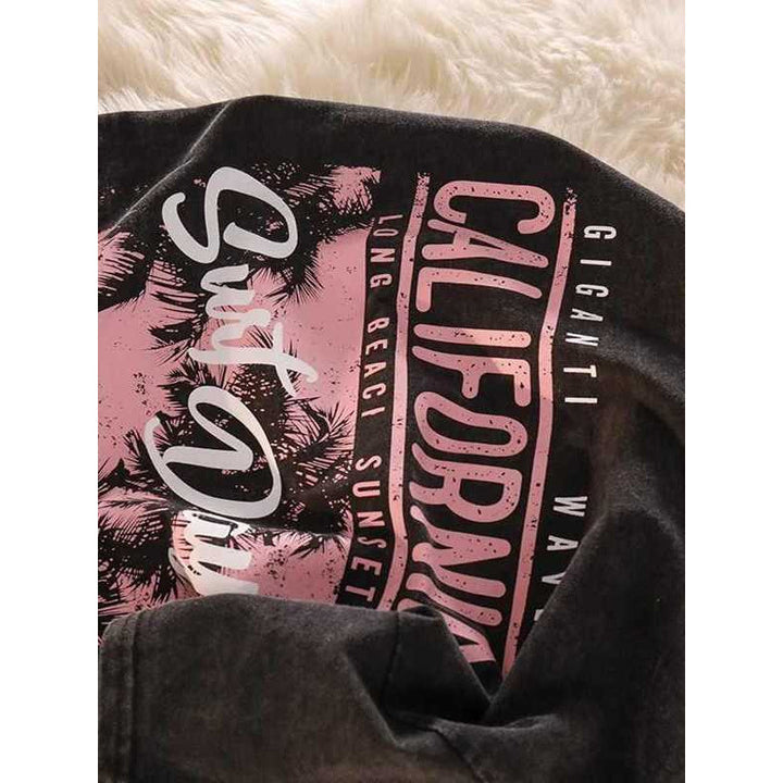 Dame T-shirt med stilfuldt California-grafikprint og afslappet pasform Stilla