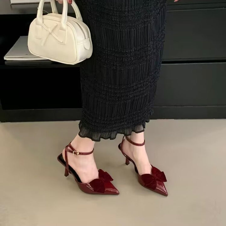 Dame Slingback Pumps med elegante sløjfedetaljer Stilla