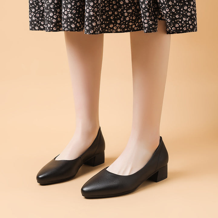 Femme Klassiske Blokhæls-Pumps Stilla
