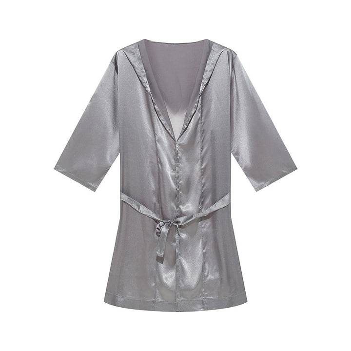 Herrer let satin-kimono med afslappet snit Stilla