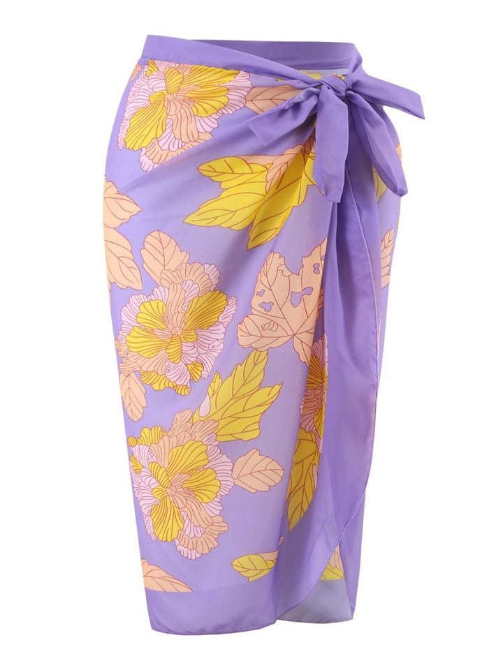 Dame ét-styks badedragt med moderigtig indviklet nederdel og blomsterdesign Stilla