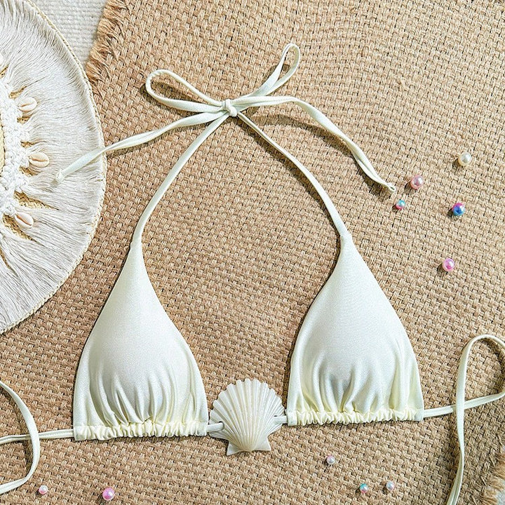 Dame Triangel Bikini med skal-detalje Skovae