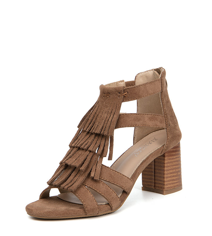 Dame sandaler med frynser Stilla