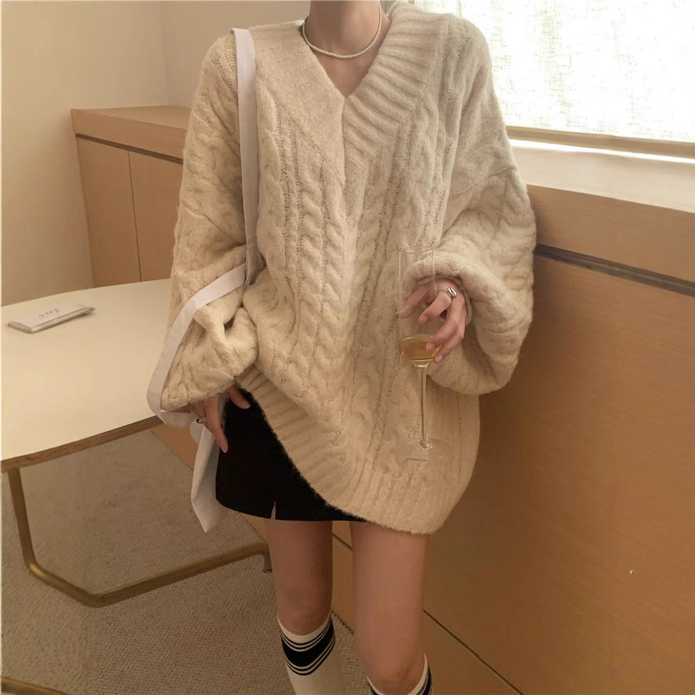 Femme Kabelstrik Grovstrikket pullover Stilla