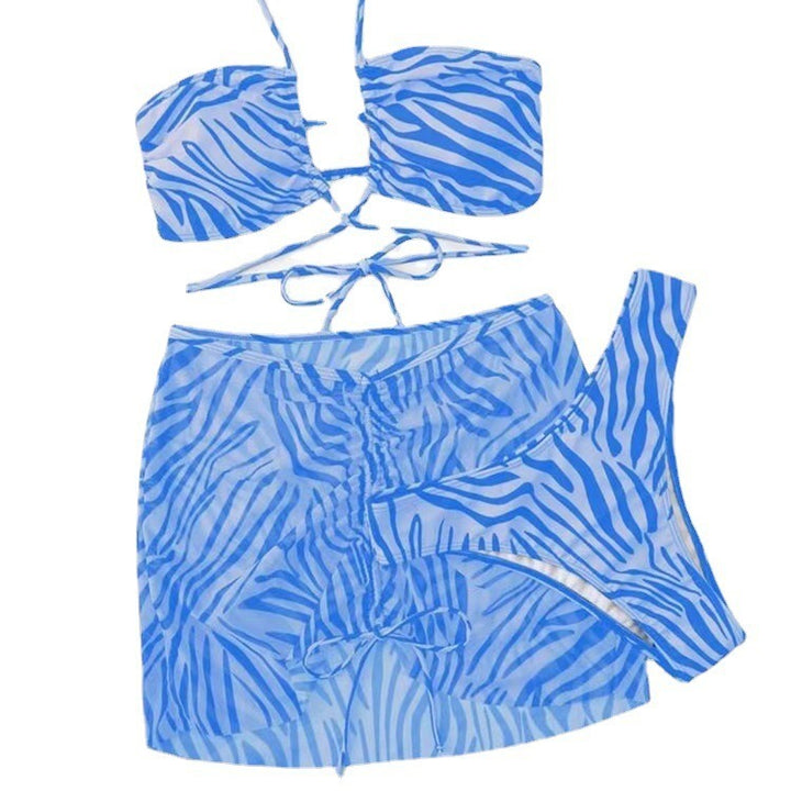 Dame bikini sæt med gennemsigtig strand kappe Stilla