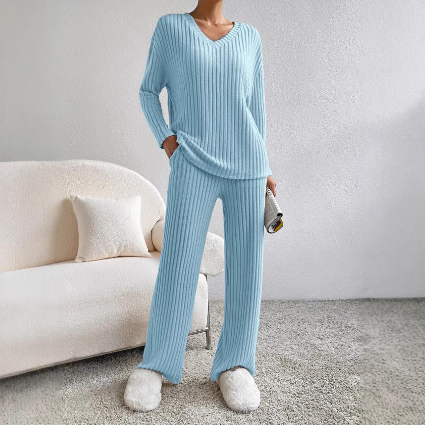 Kvinders afslappede loungewear sæt med ribbet tekstur Stilla