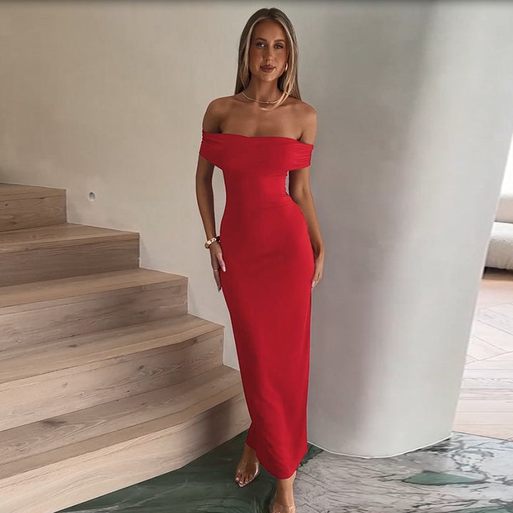 Kvinder Off-Shoulder Bodycon Aftenkjole Stilla