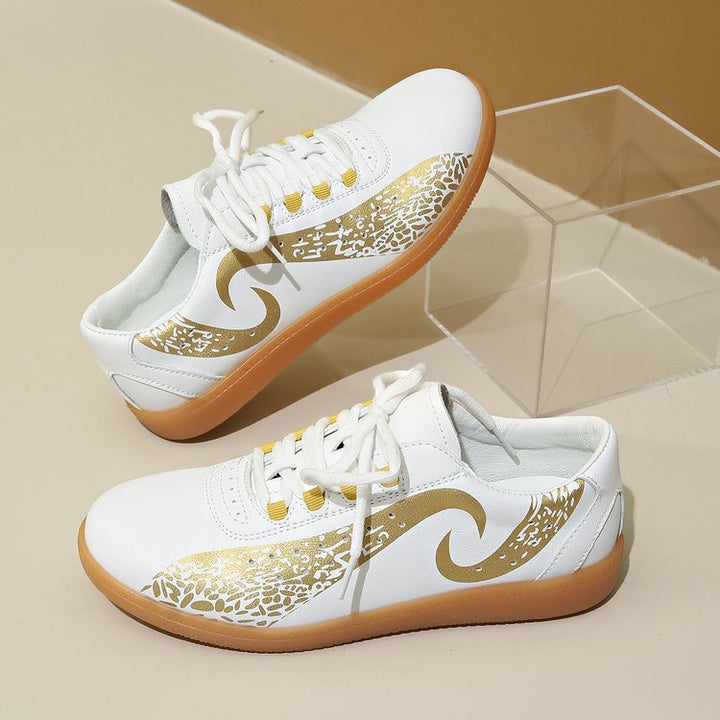 Dame Sporty Sneakers med mønstret overdel og skridsikker sål Stilla