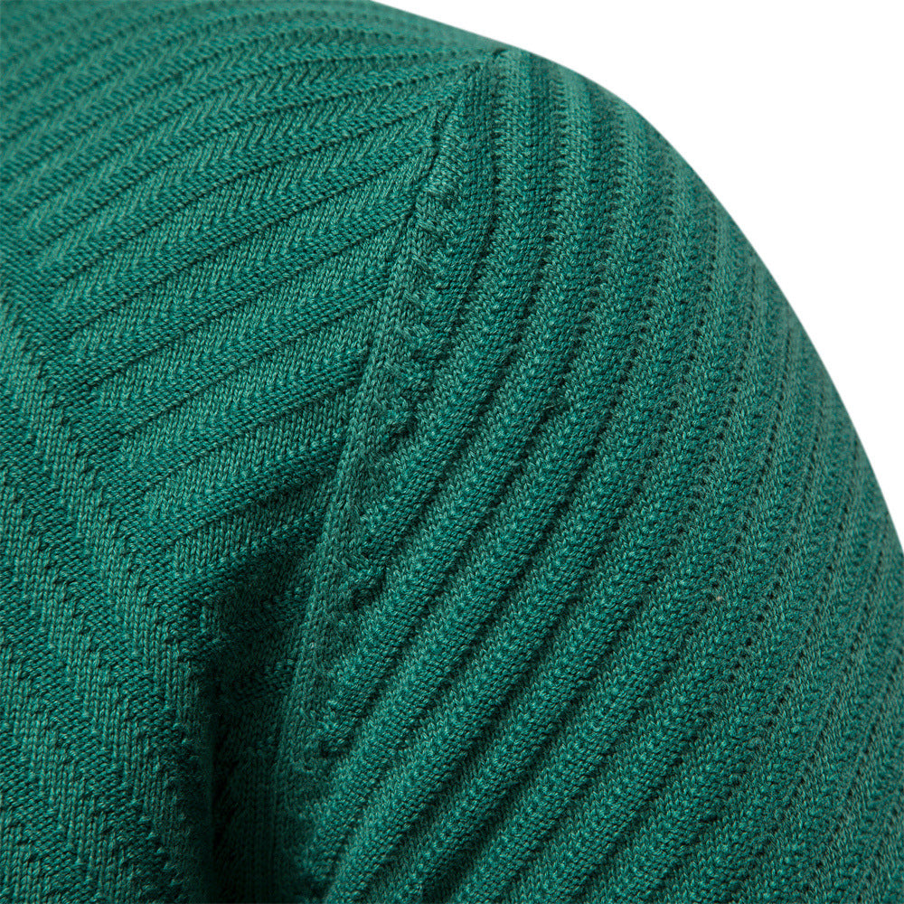 Herrer Rundhals Pullover med struktureret vaffelmønster Stilla
