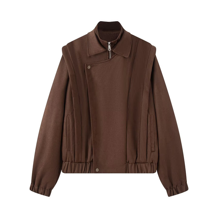Dame mode overgangsjakke med asymmetrisk snit Stilla