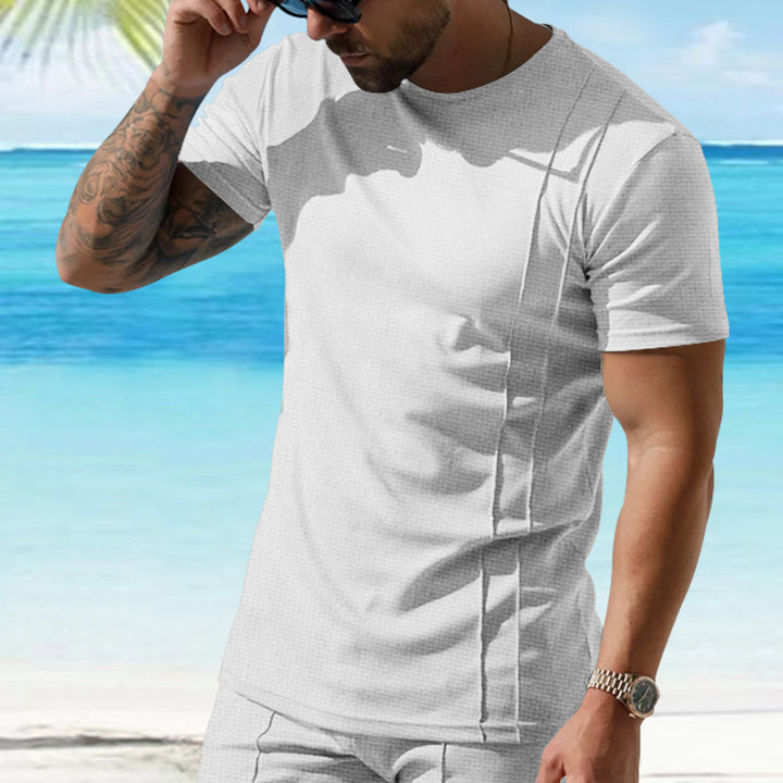 Herrer åndbart sport T-shirt med struktureret design Stilla