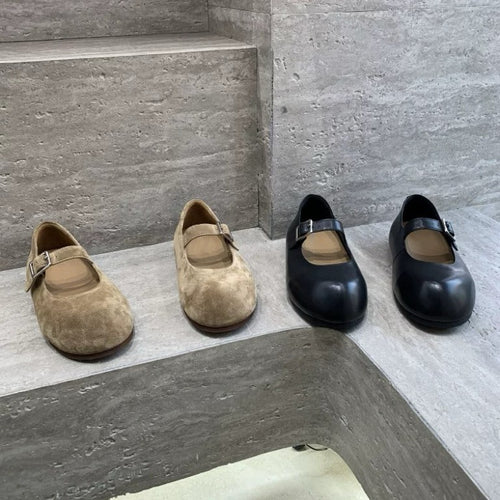 Dame Klassiske Mary Jane Ballerinaer med Elegant Spænde-Detalje Stilla