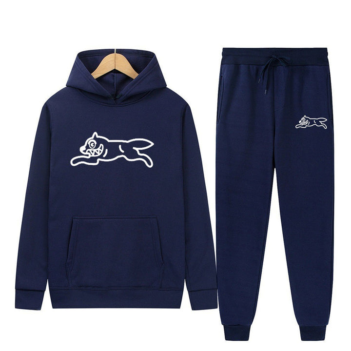 Kvinders sporty hoodie sæt med sejt dyremotiv Skovae