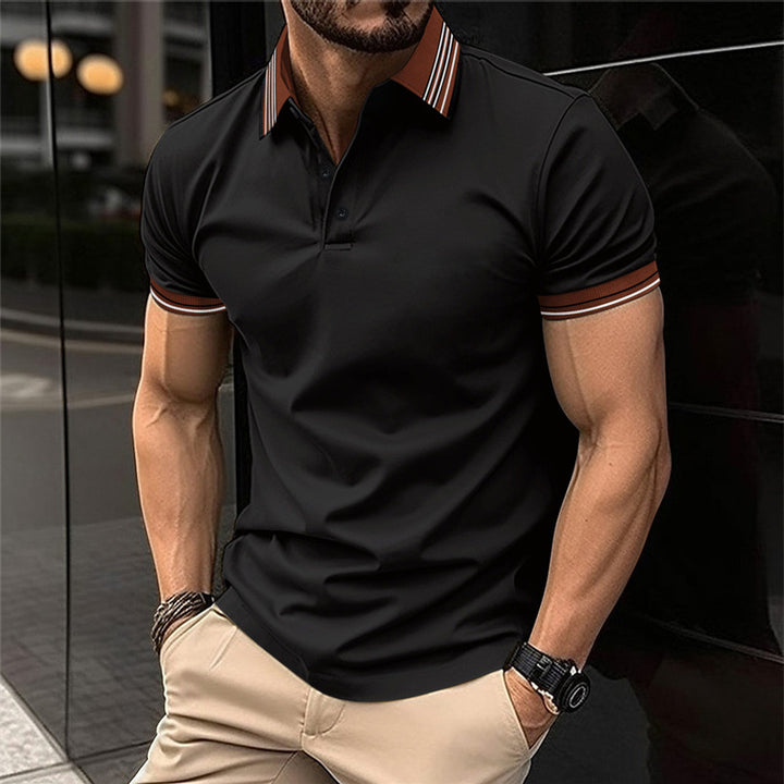 Herrer Polo shirt med moderne krave design Stilla