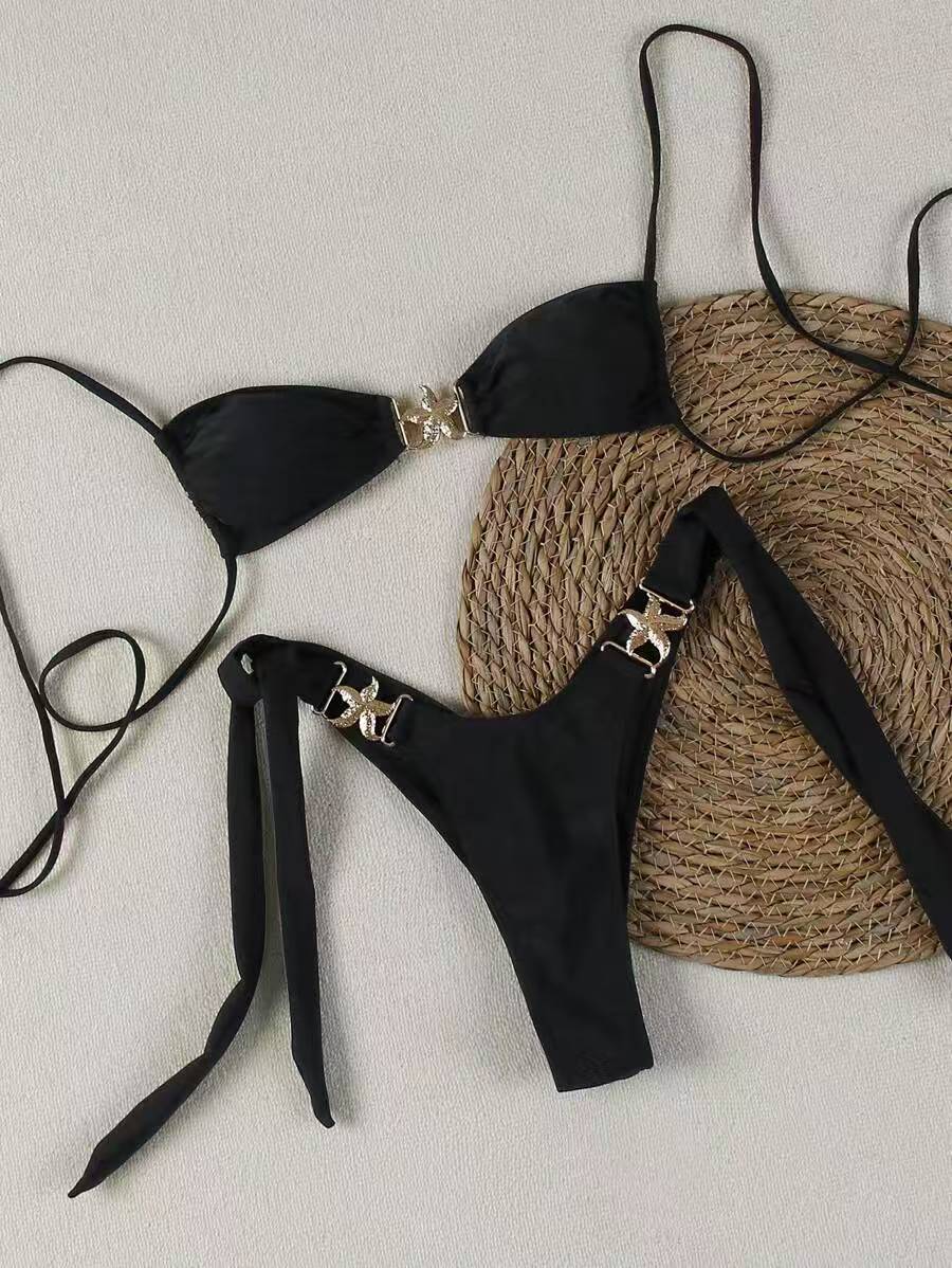 Dame Bikini-sæt med elegante spænder Skovae