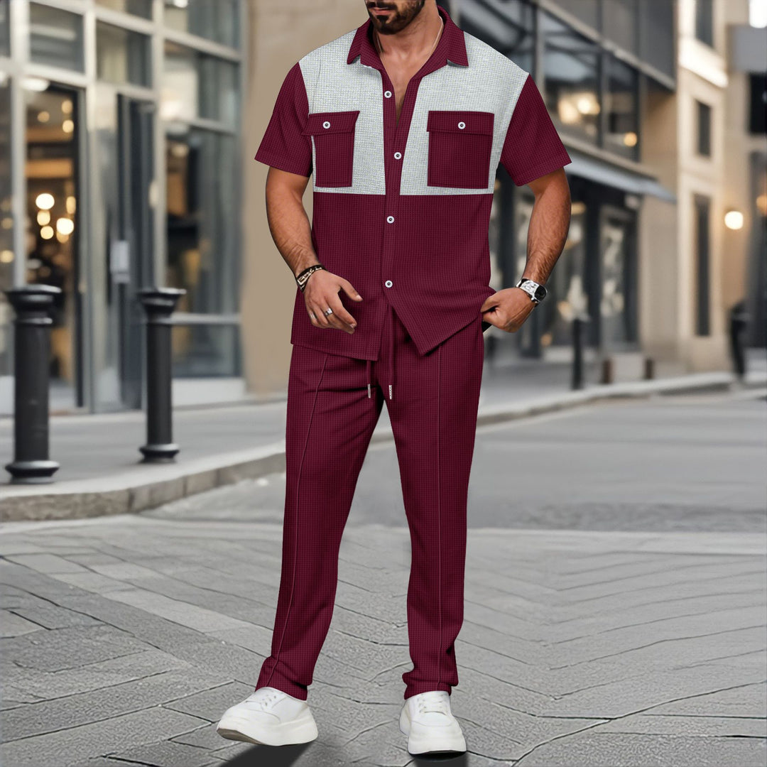 Herrer Moderne fritidsoutfit med kontrastdetaljer og praktiske lommer Stilla