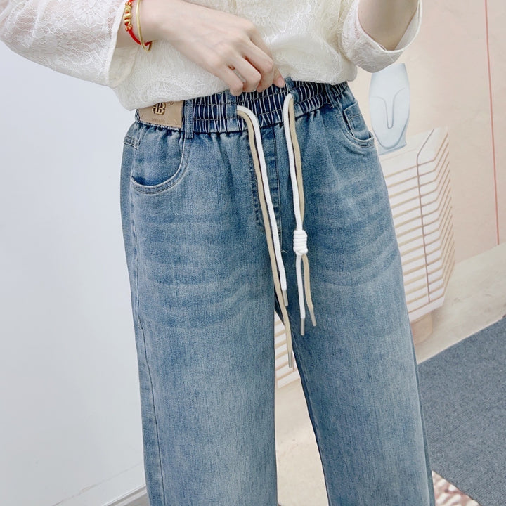 Dame Løst skåret jeans med elastisk talje og lige ben Stilla