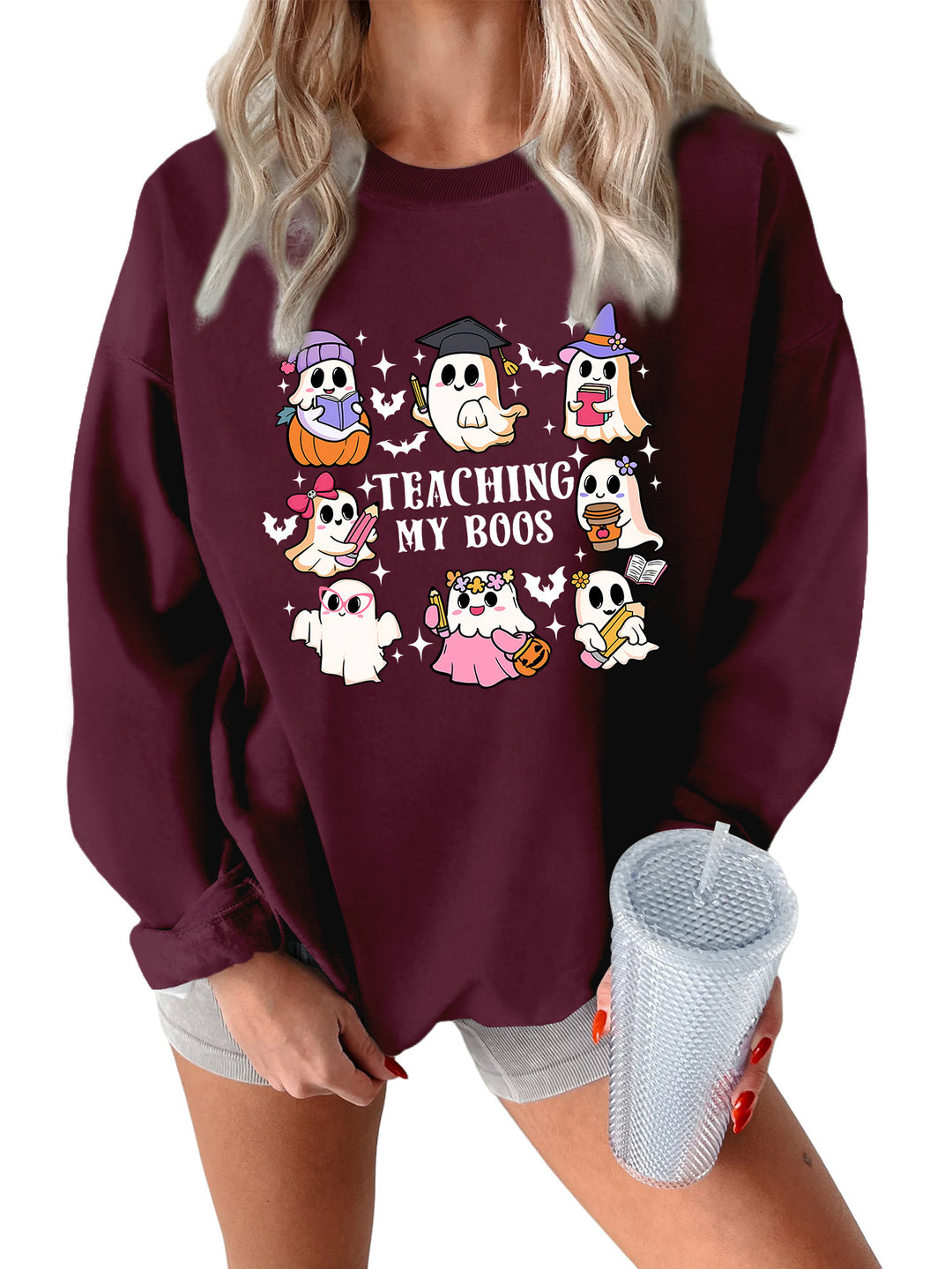 Dame sweatshirt med legende Halloween design og afslappet pasform Stilla