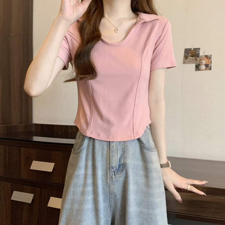 Femme Cropped Sporty T-shirt med Moderne Skæring Stilla