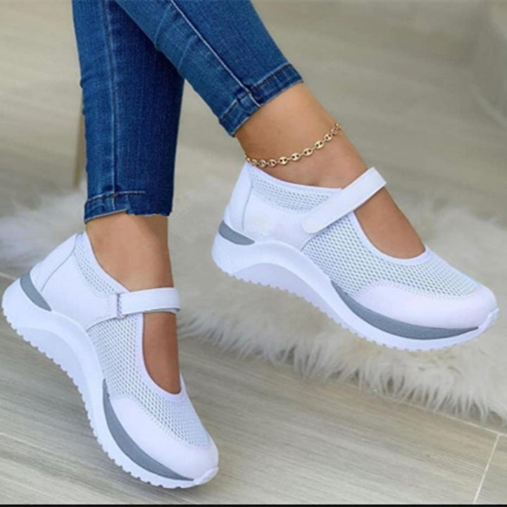 Dame åndbar sneakers med velcro og dæmpende sål Stilla