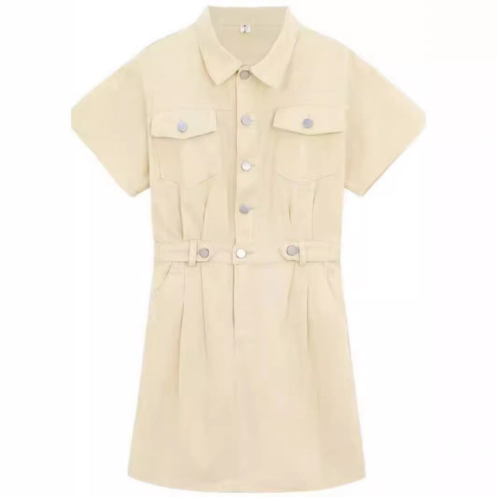 Femme Button-Up Utility-Kjole med justerbart taljetræk Stilla
