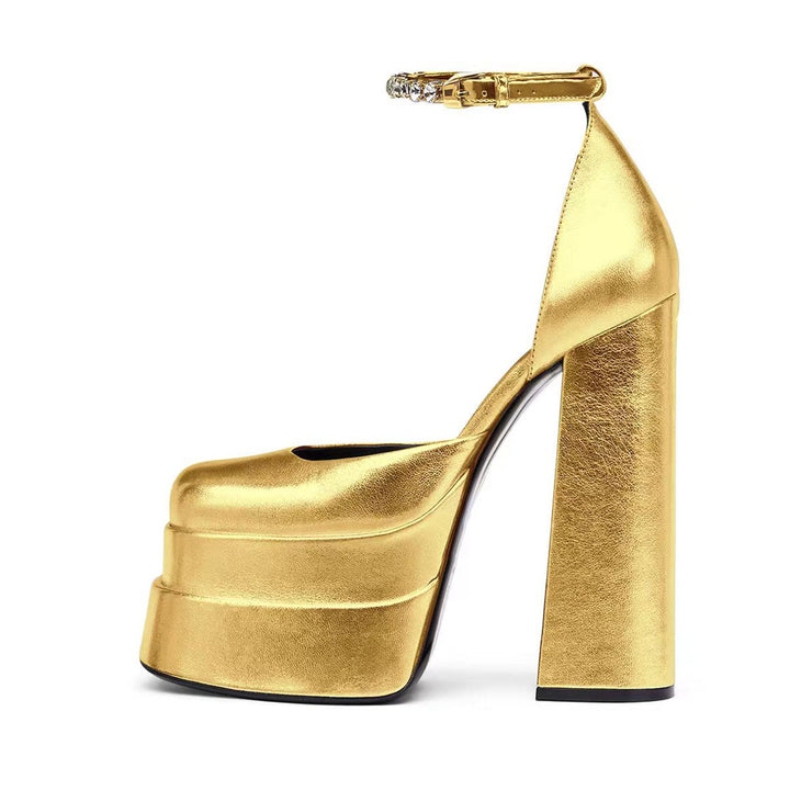 Femme High-Platform Ankelstrop Hæle Stilla