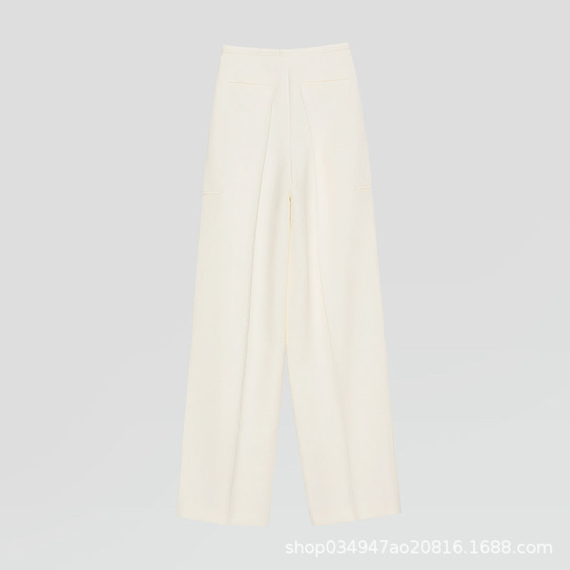 Kvinder Bred Skåret Luksus Bukser med Klassiske Plisseringer Stilla