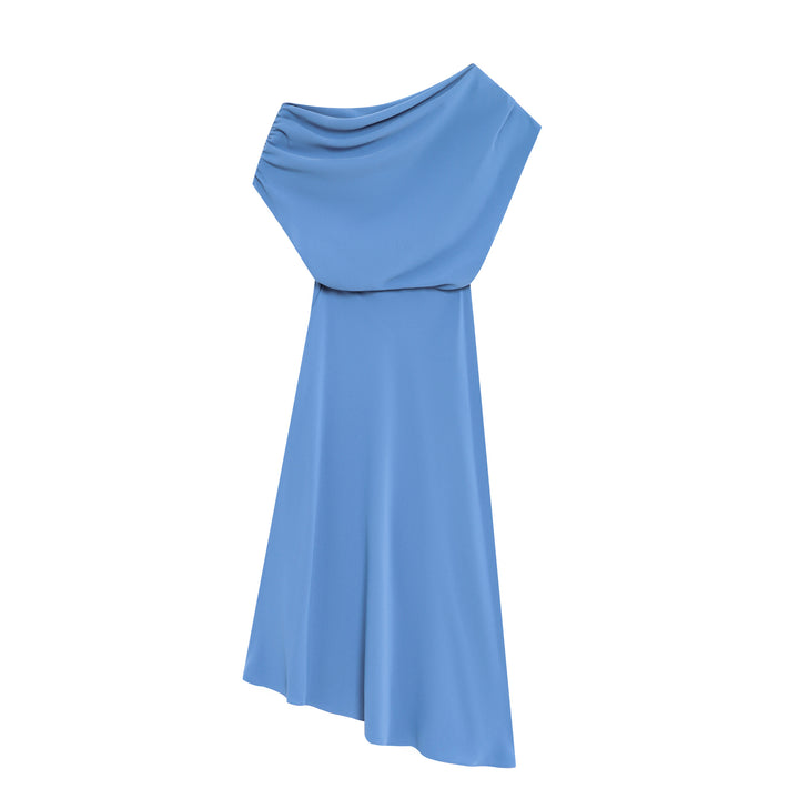 Femme One-Shoulder Draped Maxi Kjole Stilla