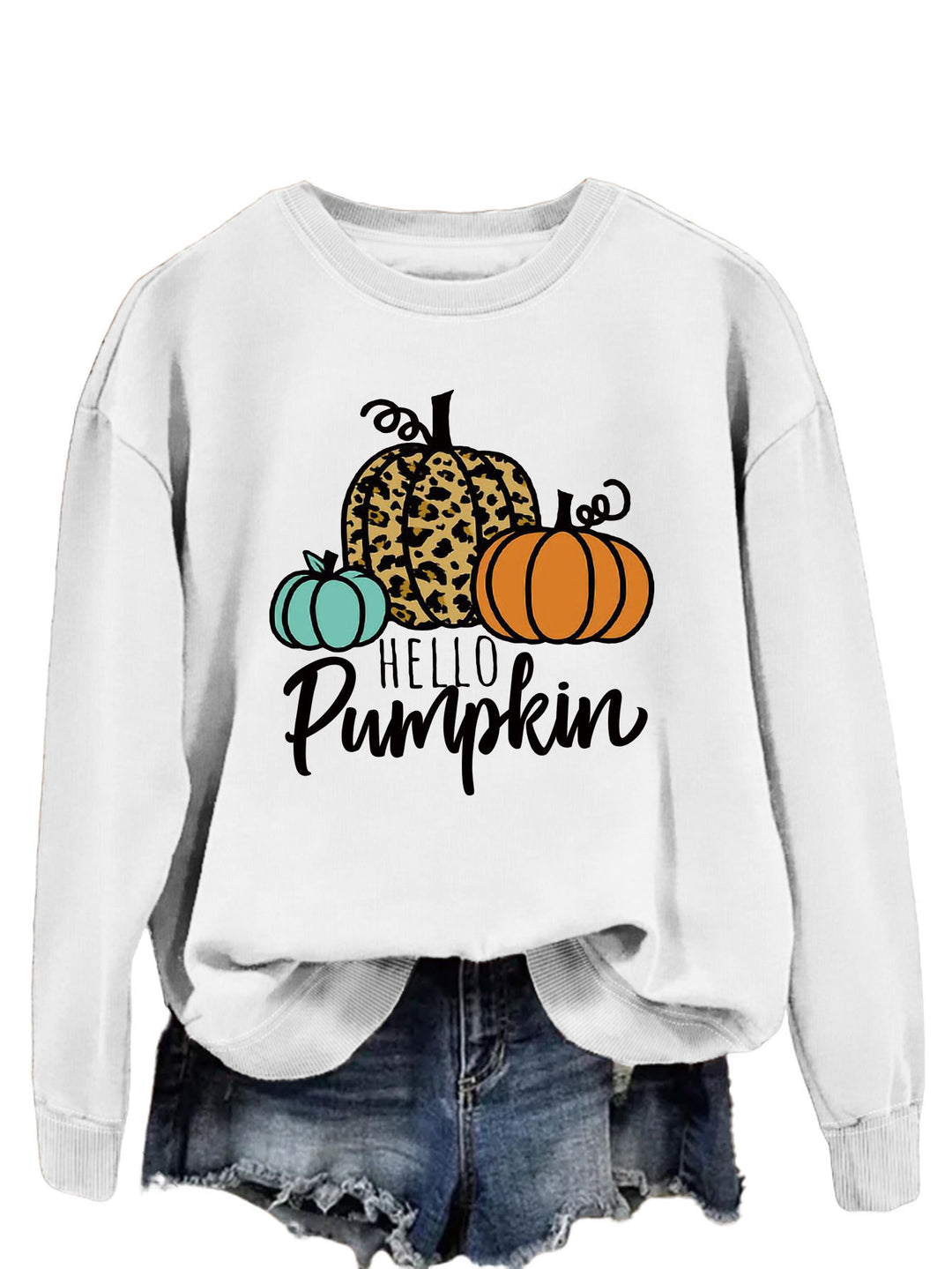 Kvinders sweatshirt med kreativt efterårsdesign og afslappet pasform Stilla