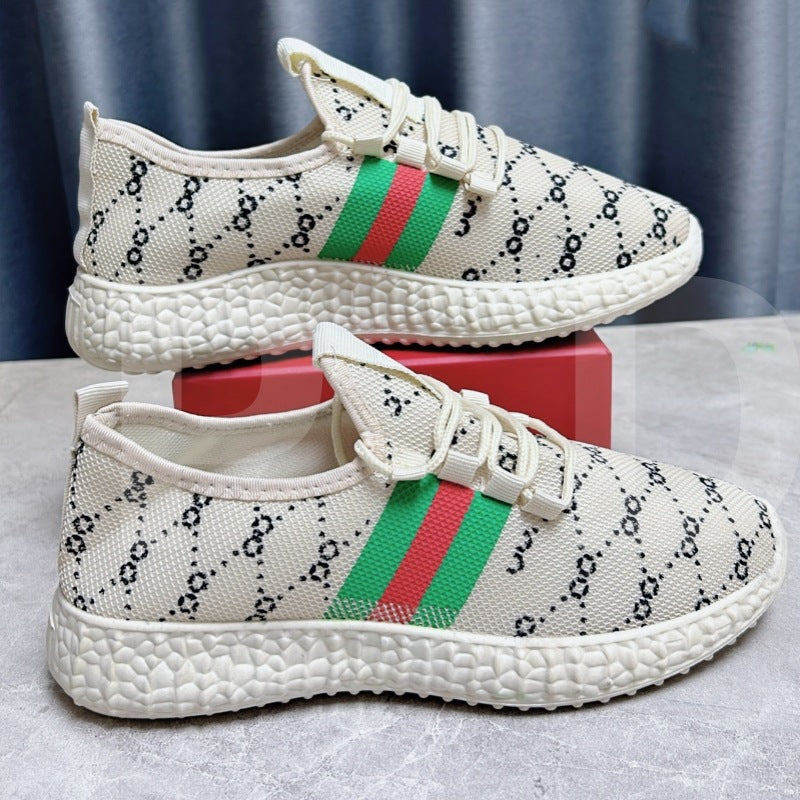 Femme Stilfuld Strik Slip-On Sneakers med Forbedret Traktion Stilla
